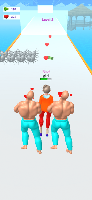 Queen's Charge Game Screenshot - Level 2 with many protectors